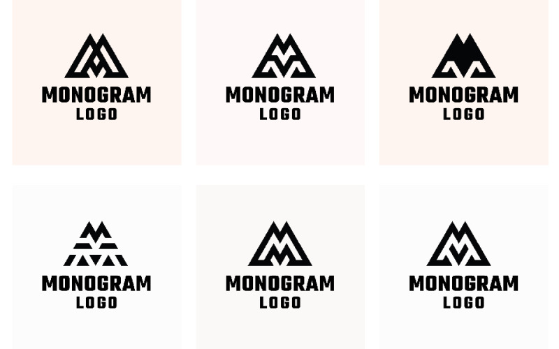 monogram letter m logo pack original