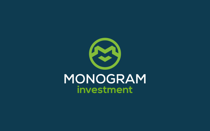 monogram m minimalist letter logo design template original
