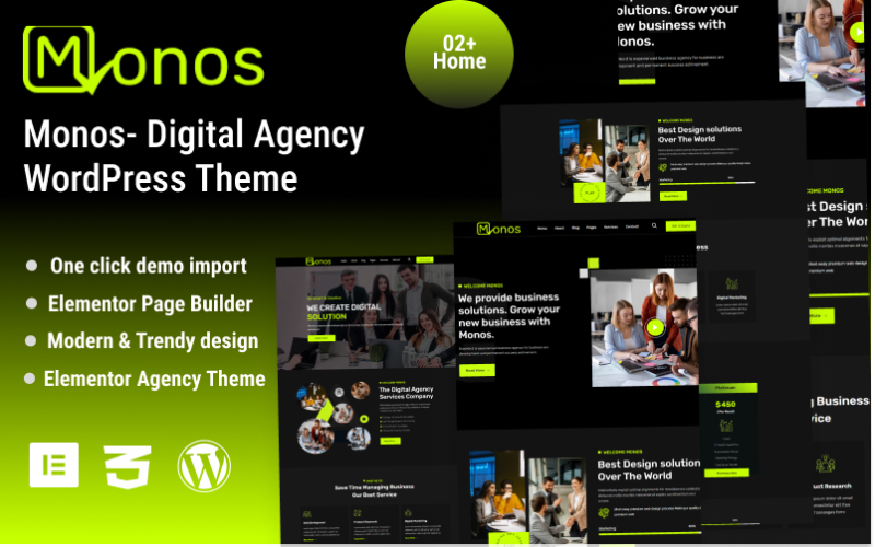 monos digital agency wordpress theme original