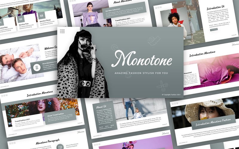 monotone fashion multipurpose powerpoint presentation template original