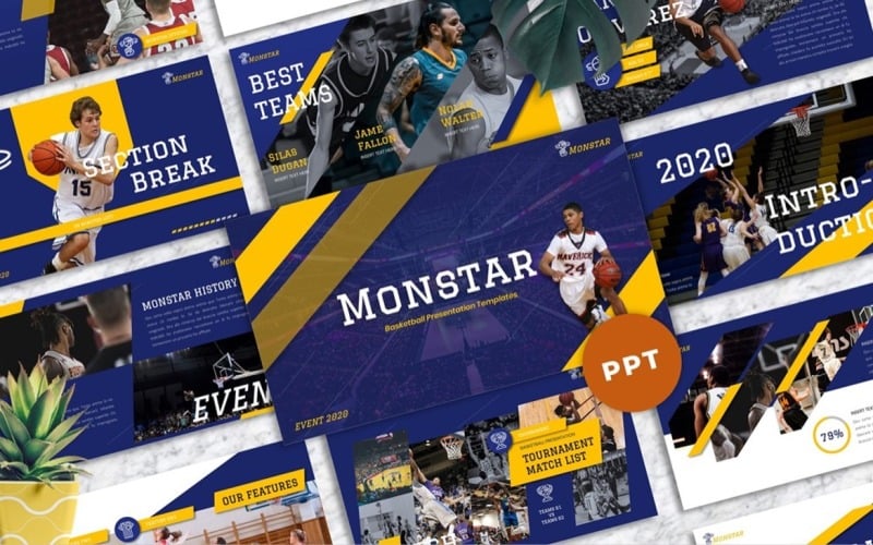 monstar basketball sport powerpoint original