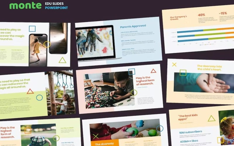monte education theme powerpoint template original