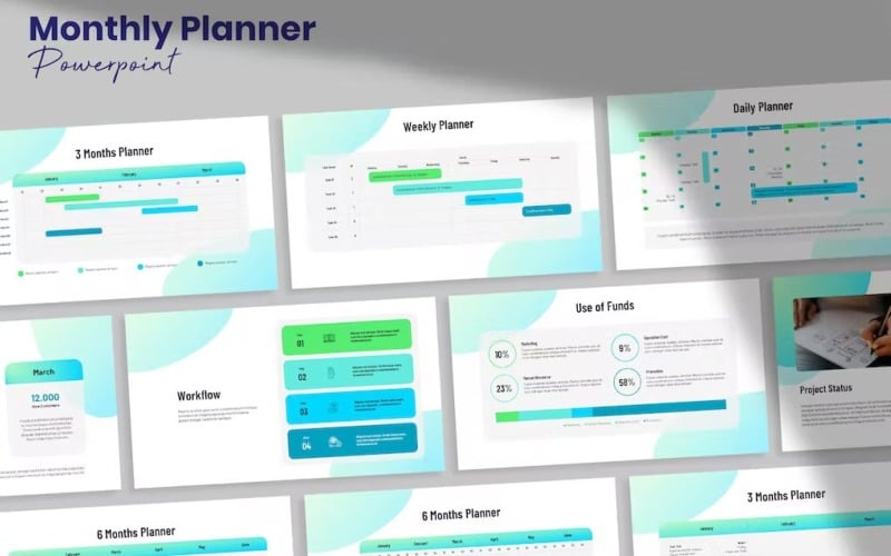 monthly planner template powerpoint original