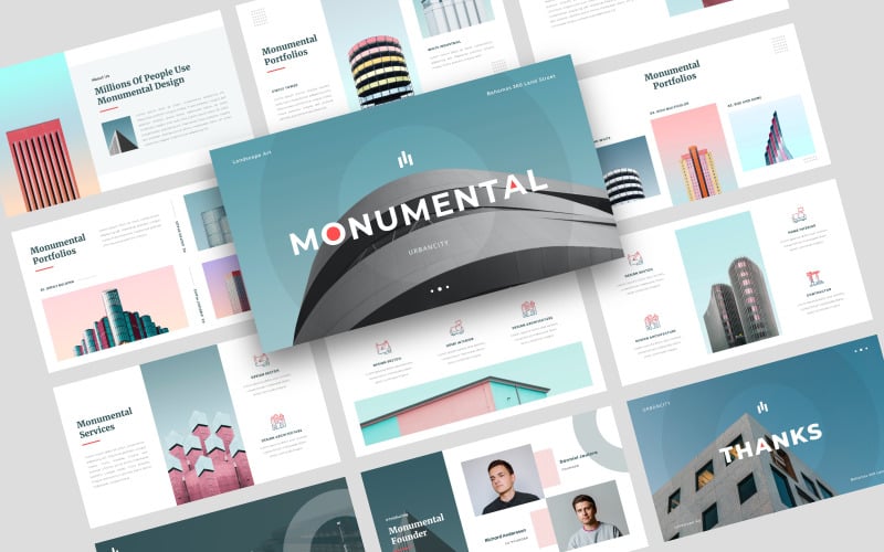 monumental creative powerpoint template original