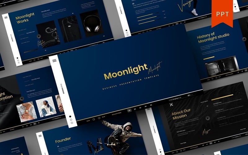 moonlight business powerpoint template original