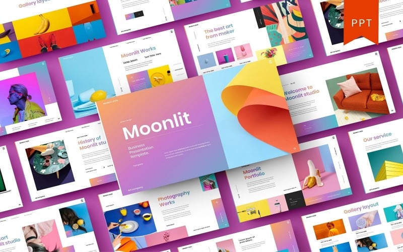 moonlit business powerpoint template original