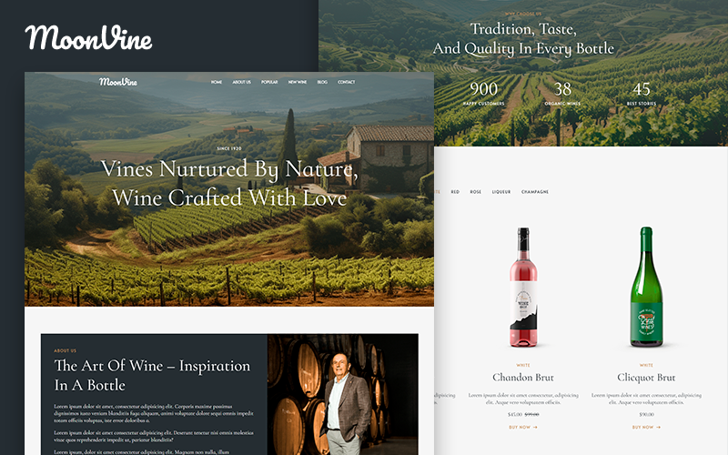 moonvine wine and winery html landing page original