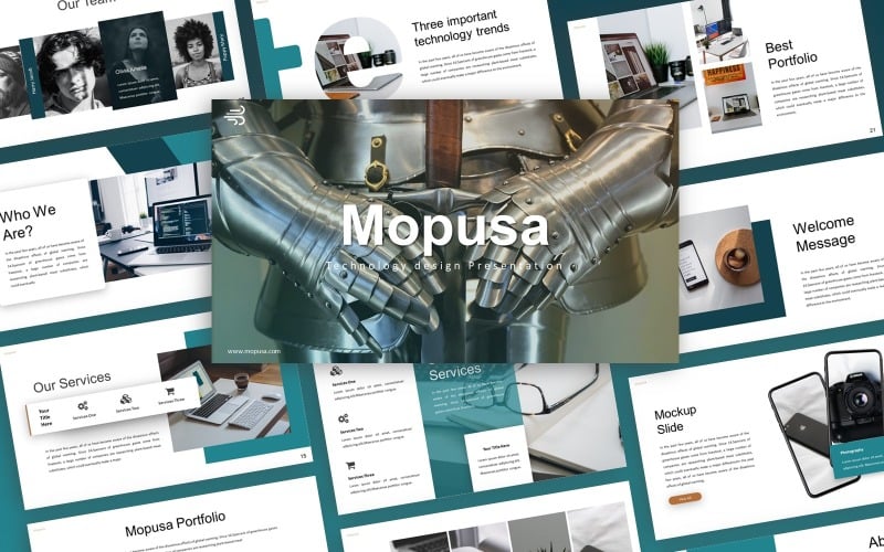 mopusa technology presentation powerpoint template original