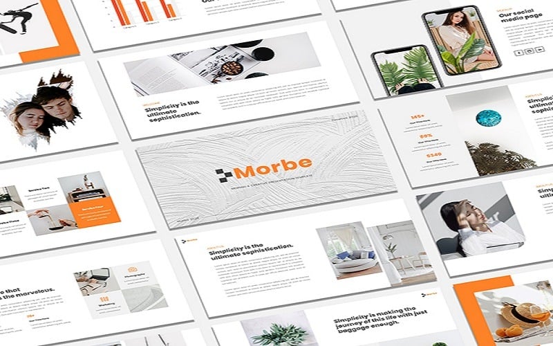 morbe minimal amp creative presentation powerpoint template original