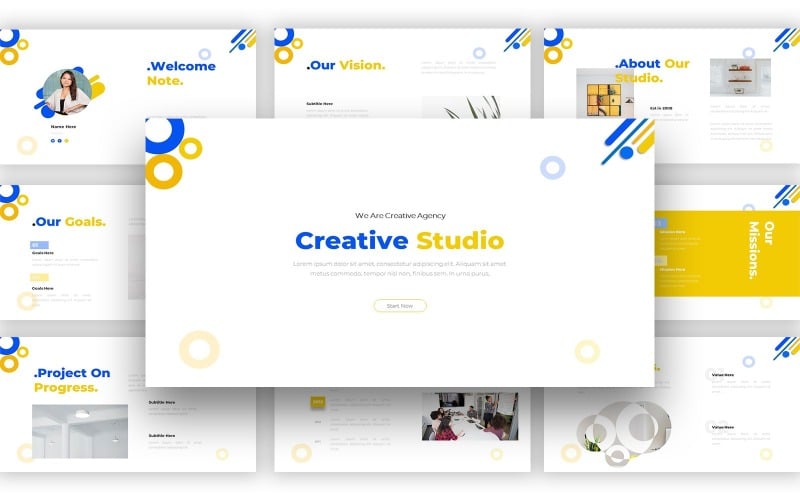 morine creative agency powerpoint template original