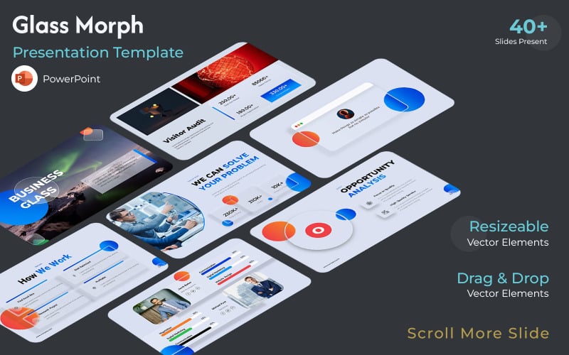 morph glass powerpoint presentation template original
