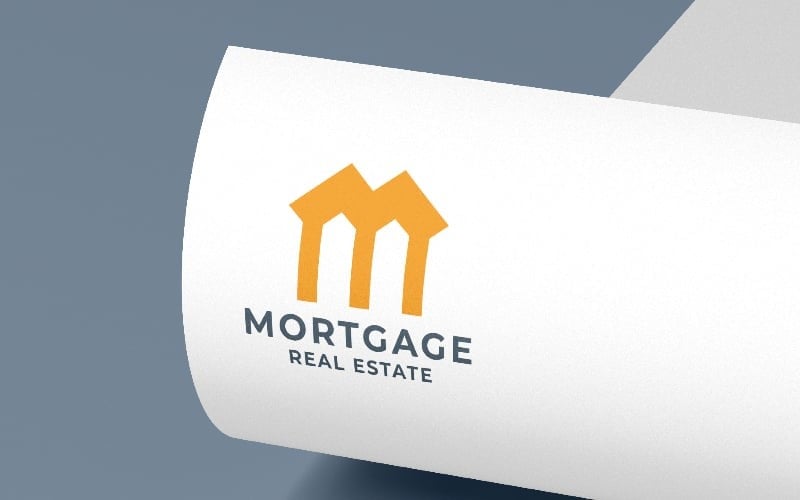 mortgage real estate letter m logo original