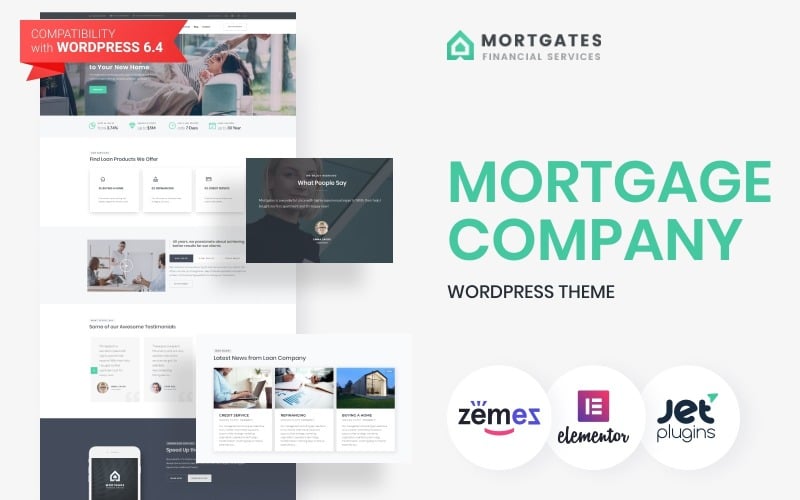 mortgates financial services wordpress elementor theme original