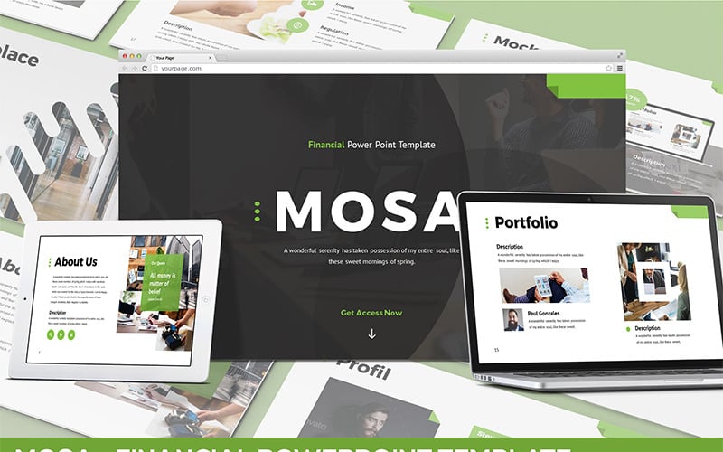 mosa financial powerpoint template original