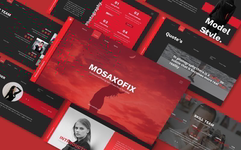 mosaxofix photograpy powerpoint template original
