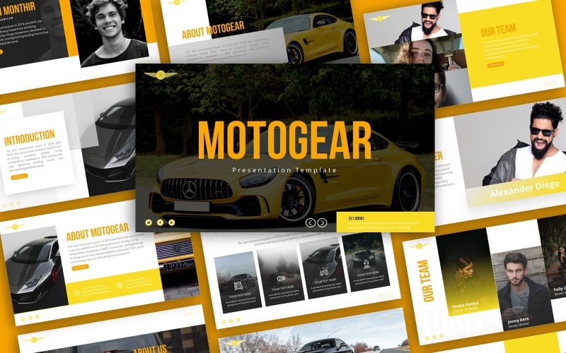 motogear automotive presentation powerpoint template original