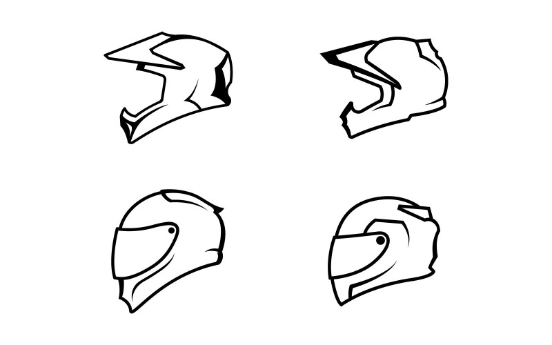 motorcycle helmet vector logo design template v original