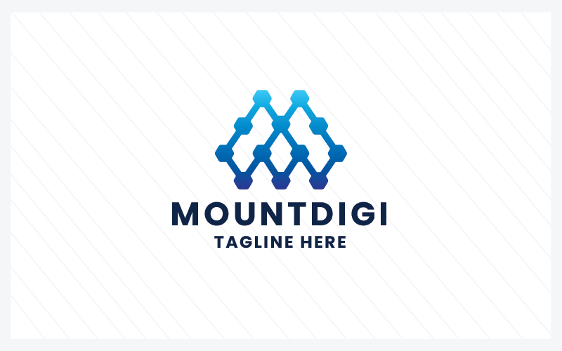 mount digital letter m pro logo template original