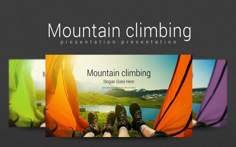 mountain climbing powerpoint template original