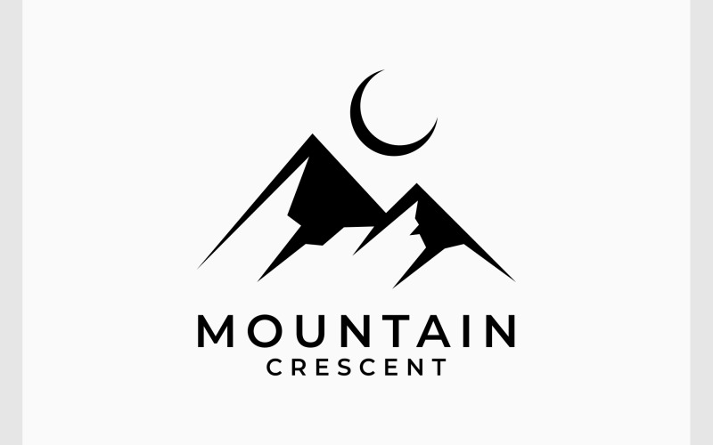 mountain hill crescent moon logo original