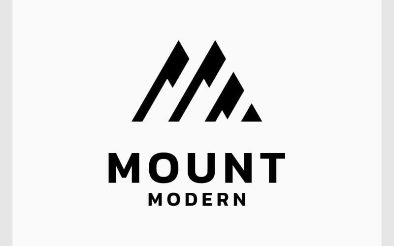 mountain hill modern minimalist logo original