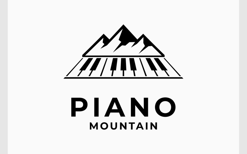 mountain hill piano musical logo original