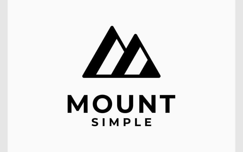 mountain hill simple minimalist logo original