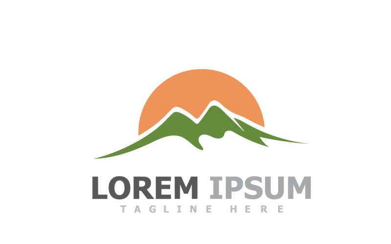 mountain landscape nature logo template v original