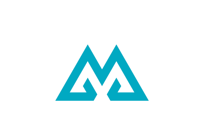 mountain letter m logo design template original