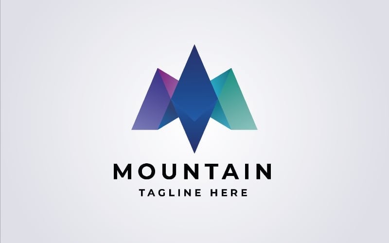 mountain letter m logo pro template original