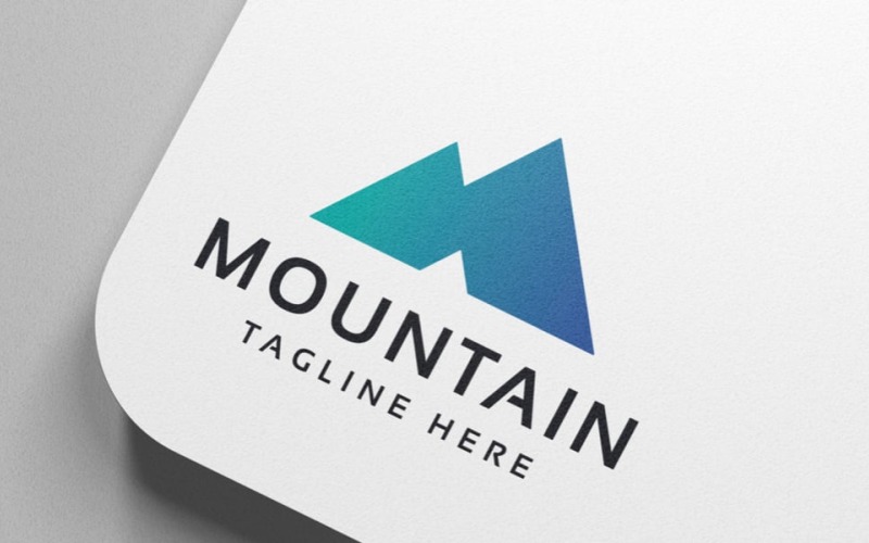 mountain letter m pro branding logo original