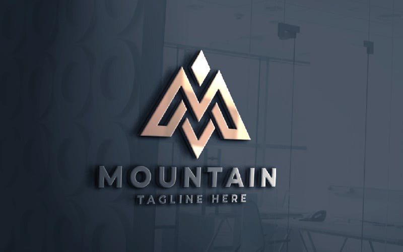 mountain letter m vector logo template original