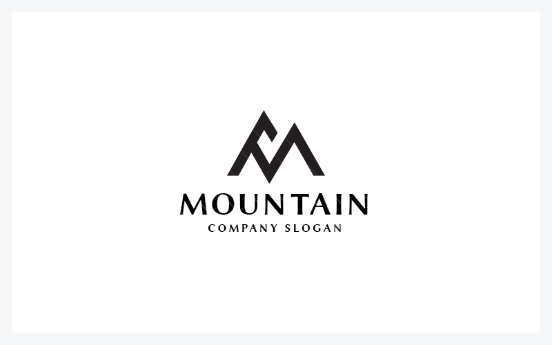 mountain m vector logo template original