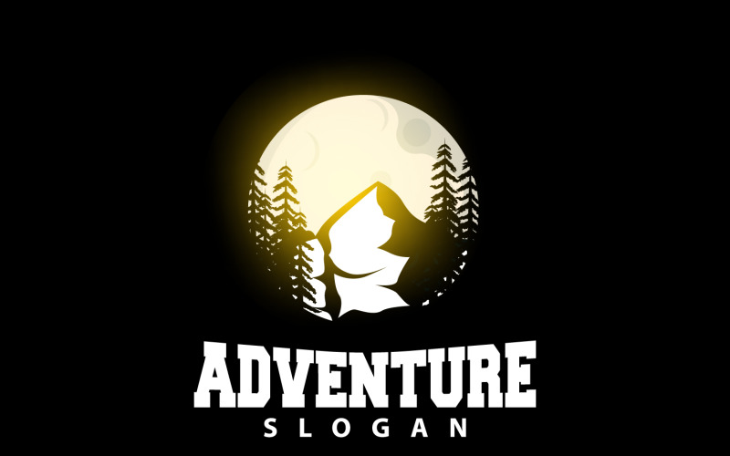 mountain nature landscape logo minimalist design templatev original
