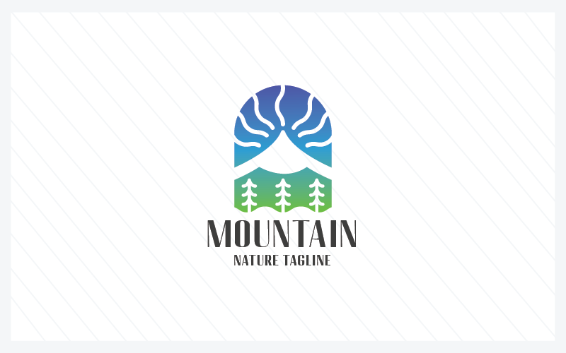 mountain nature letter m logo original