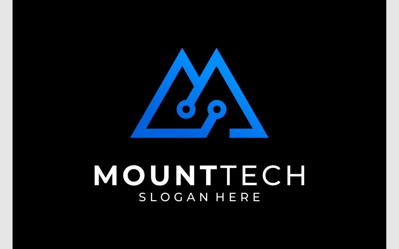 mountain peak tech circuit logo original