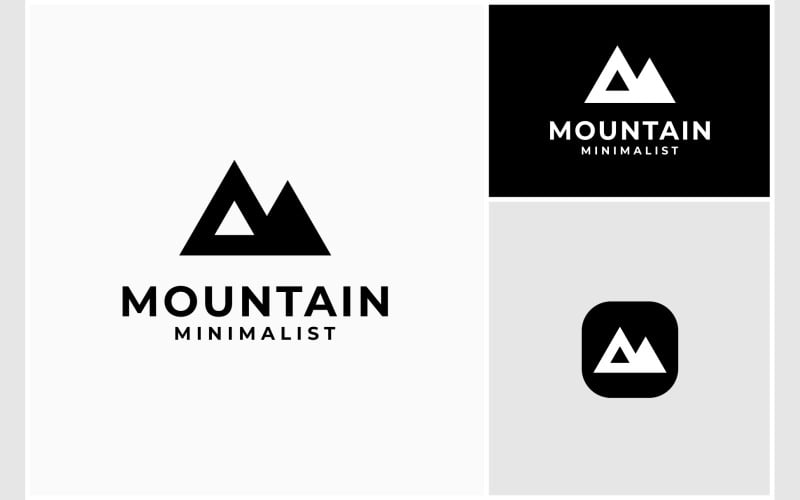 mountain simple minimalist logo original