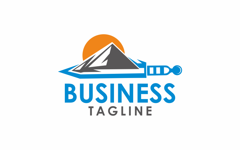 mountain sword logo template original