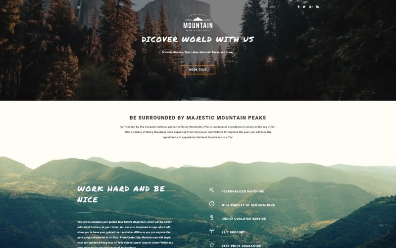 mountain tours joomla template original