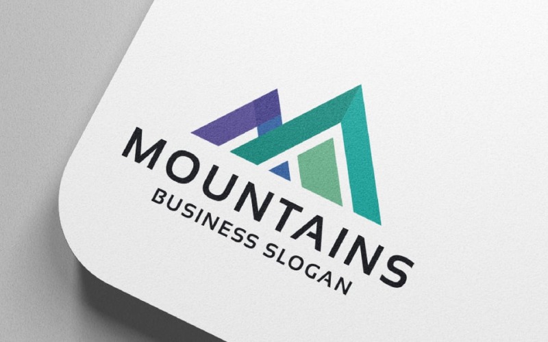 mountains letter m pro branding logo original