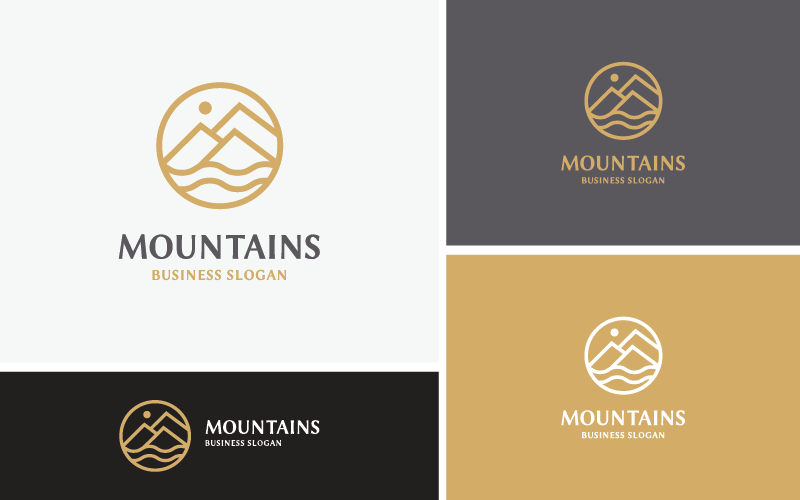 mountains sea and sun logo original