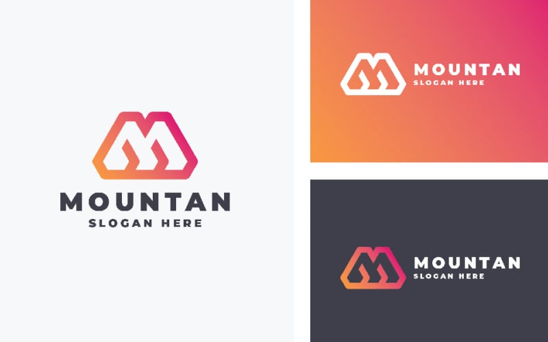 mountan letter m company logo original