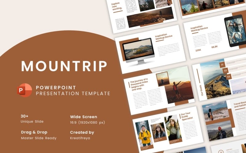 mountrip travel agency powerpoint template original