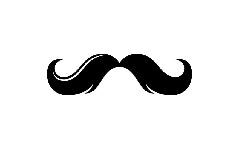 moustache logo vector symbol v original