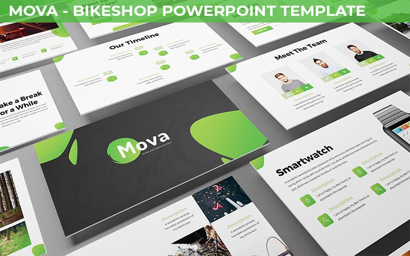 mova bikeshop powerpoint template original