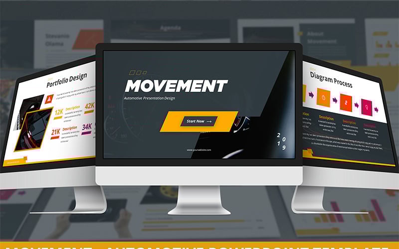 movement automotive powerpoint template original