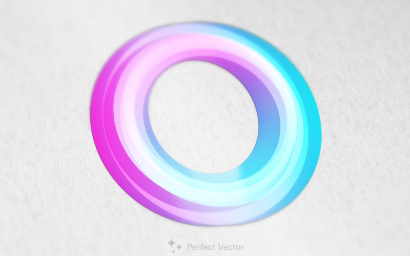 movement contemporary round logo template with overlay effect in minimalistic style original