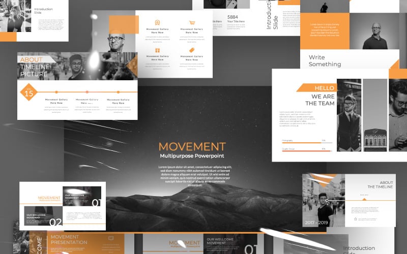 movement presentation powerpoint template original