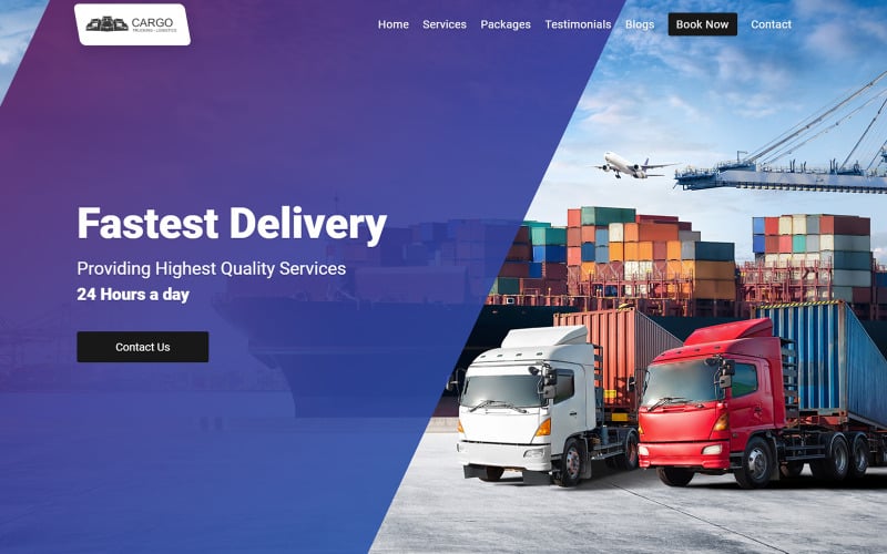 movers cargo and logistics company bootstrap landing page template original
