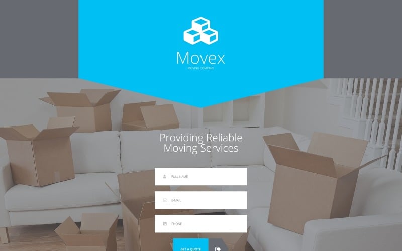 movex moving company modern html landing page template original